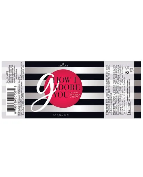 Sensuva Valencia Naturals Sensuva G How I Adore You 17 Oz Vibrators Sensuva Valencia Naturals Sensuva G How I Adore You 17 Oz Vibrators