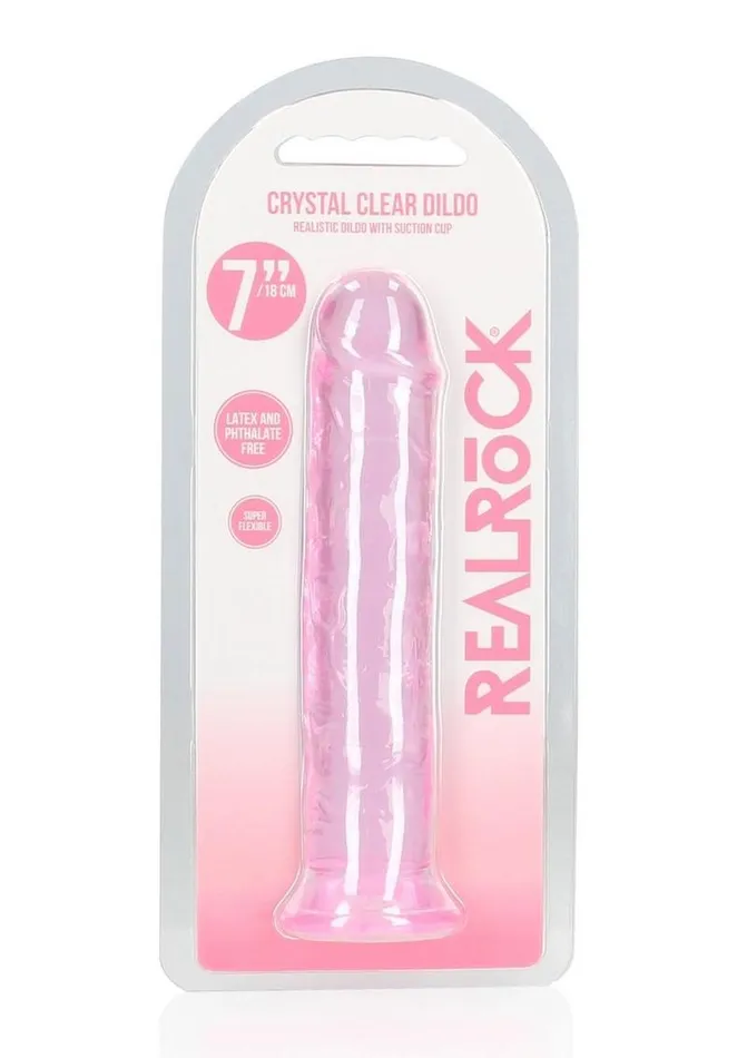 Dildos Realrock Crystal Clear Straight No Balls Dildo Real Rock
