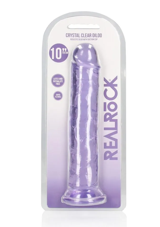 Dildos Realrock Crystal Clear Straight No Balls Dildo Real Rock