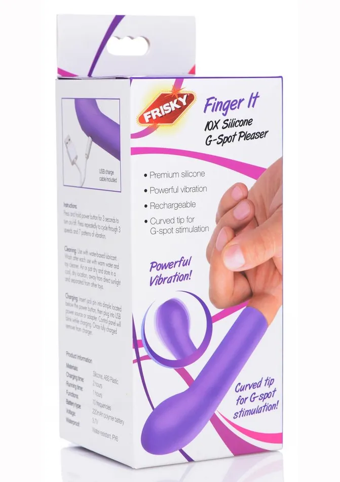 Frisky Frisky Finger It 10x Silicone Rechargeable GSpot Pleaser Vibrator Female Sex Toys