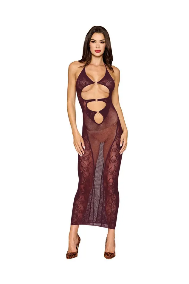 Bodystockings Playsuits Dreamgirl Bodystocking Gown and Shrug Dmnd One Size Cherry Lacquer Bodystockings Playsuits Dreamgirl Bodystocking Gown and Shrug Dmnd One Size Cherry Lacquer