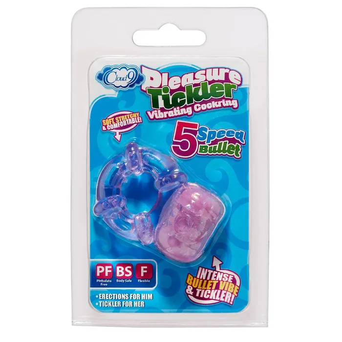 Vibrators Cloud 9 Novelties Pleasure Tickler 5 Speed Bullet Purple