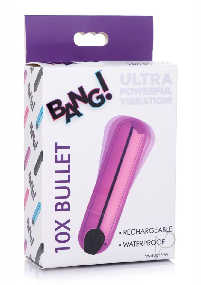 Bang 10x Metallic Bullet Purple BANG Vibrators