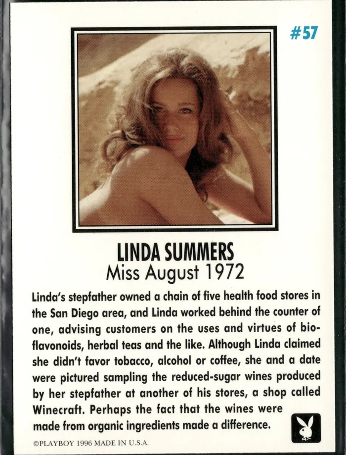 Couples Dans Cards Playboy Centerfolds August Edition Linda Summers Card 57 Couples Dans Cards Playboy Centerfolds August Edition Linda Summers Card 57