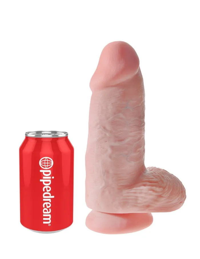 KING COCK 9 in with Balls Chubby REALISTIC DILDO Pipedream Products Female Sex Toys