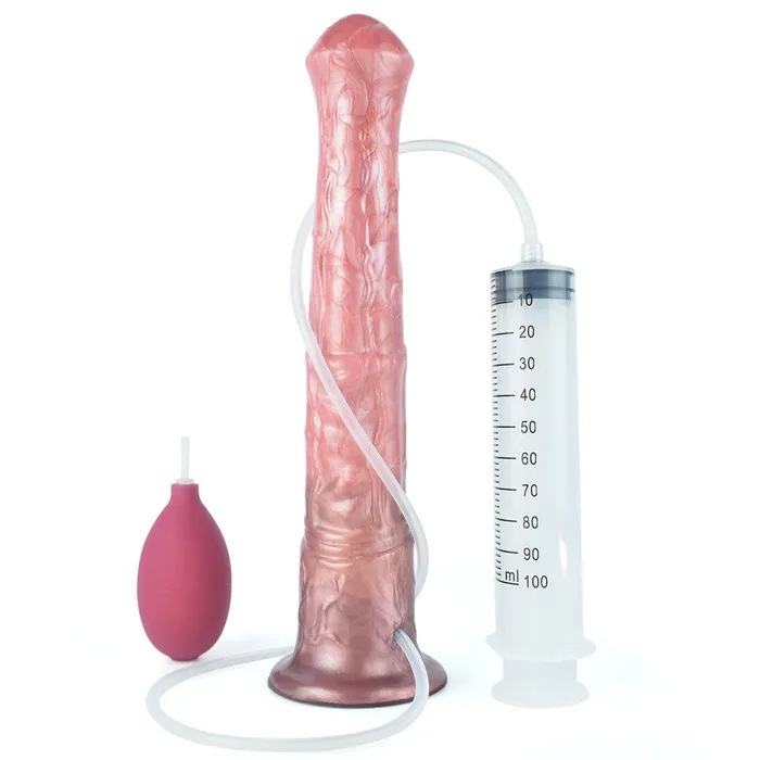 Domlust Anal Squirting Horse Dildo Butt Plug Fantasy Monsterdildo Huge Silicone Sex Toy for Men Women