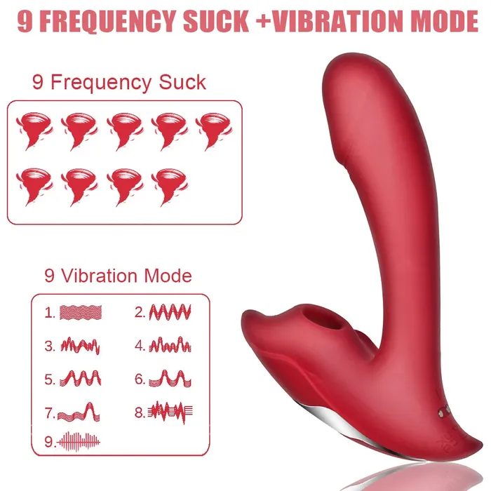 Domlust Remote Control Clit Sucking G Spot Vibrator 9 Vibrating Dildo Female Sex Toy Female Sex Toys