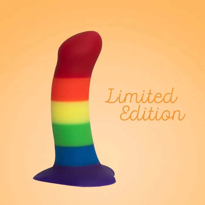 Fun Factory Female Sex Toys AMOR Curved Dildo Sex Toy Special Edition Rainbow by Fun Factory