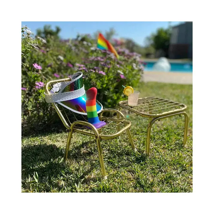 Fun Factory Female Sex Toys AMOR Curved Dildo Sex Toy Special Edition Rainbow by Fun Factory