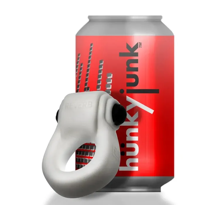 Hunkyjunk REVRING ring with vibe WHITE ICE w Black Vibe Vibrators