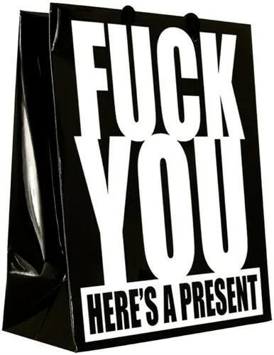 Kalan Fuck You Heres a Present Gift Bag Vibrators