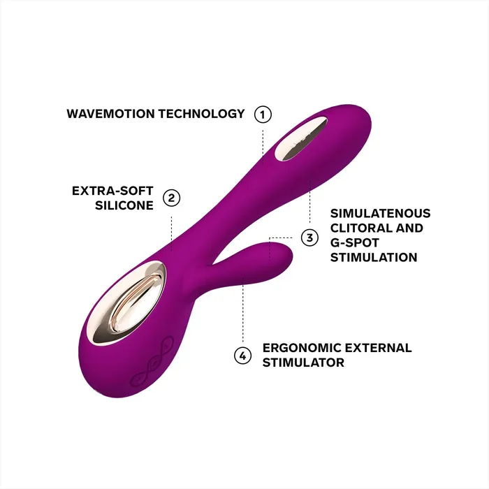 Lelo Soraya Wave Rabbit Sex Toy Deep Rose Lelo Vibrators