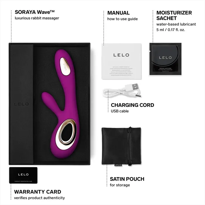 Lelo Soraya Wave Rabbit Sex Toy Deep Rose Lelo Vibrators