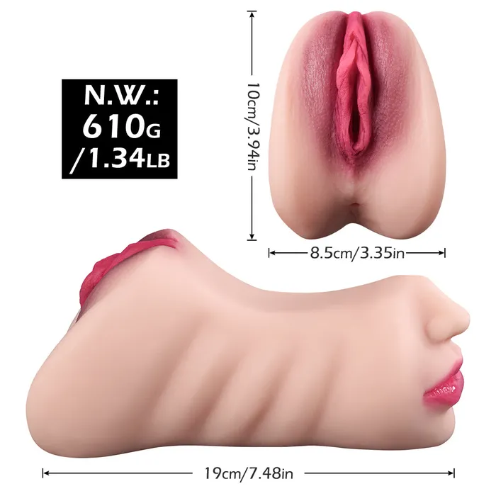 Life Size Pussy Pocket Oral Sex Male Masturbator Fantasy Blowjob Penis Masturbation Cup Domlust Male Sex Toys