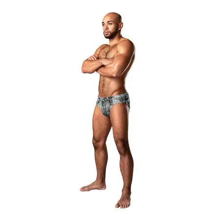 Male Power Male Sex Toys Male Power Dirty Denim Bikini Denim Print L Male Power Male Sex Toys Male Power Dirty Denim Bikini Denim Print L