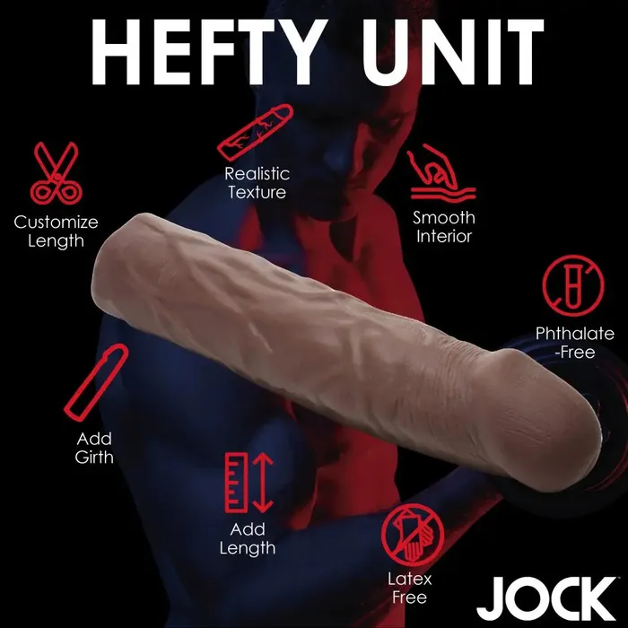 Male Sex Toys Jock Extra Long 15 Inch Penis Extension Dark Cock Sleeve