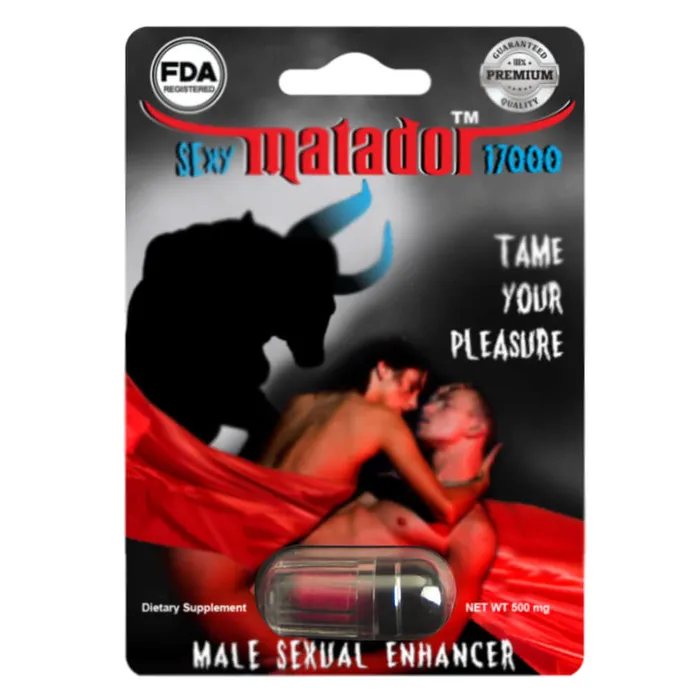 Sexy Matador 17000 Male Sexual Enhancer 500mg Capsule for Maximum Drive Endurance Rhino Enhancers Sexy Matador 17000 Male Sexual Enhancer 500mg Capsule for Maximum Drive Endurance Rhino Enhancers