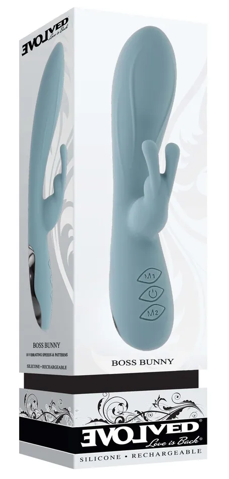 Vibrators Evolved Novelties Boss Bunny Rabbit Vibrator Blue