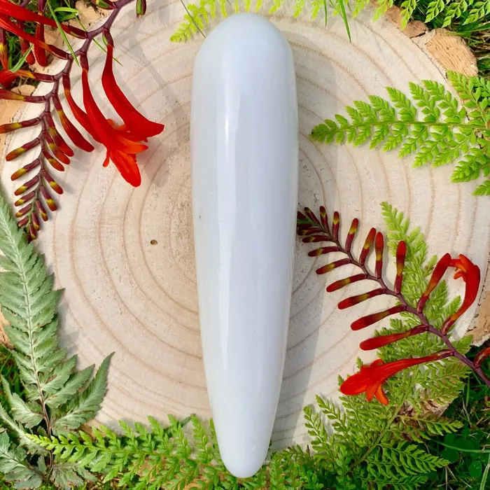 Yoni Gem Stones Vibrators White Jade Yoni Wand