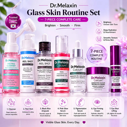 Dr.Melaxin 7-Step Glass Skin Radiance Set | Brighten, Smooth & Firm